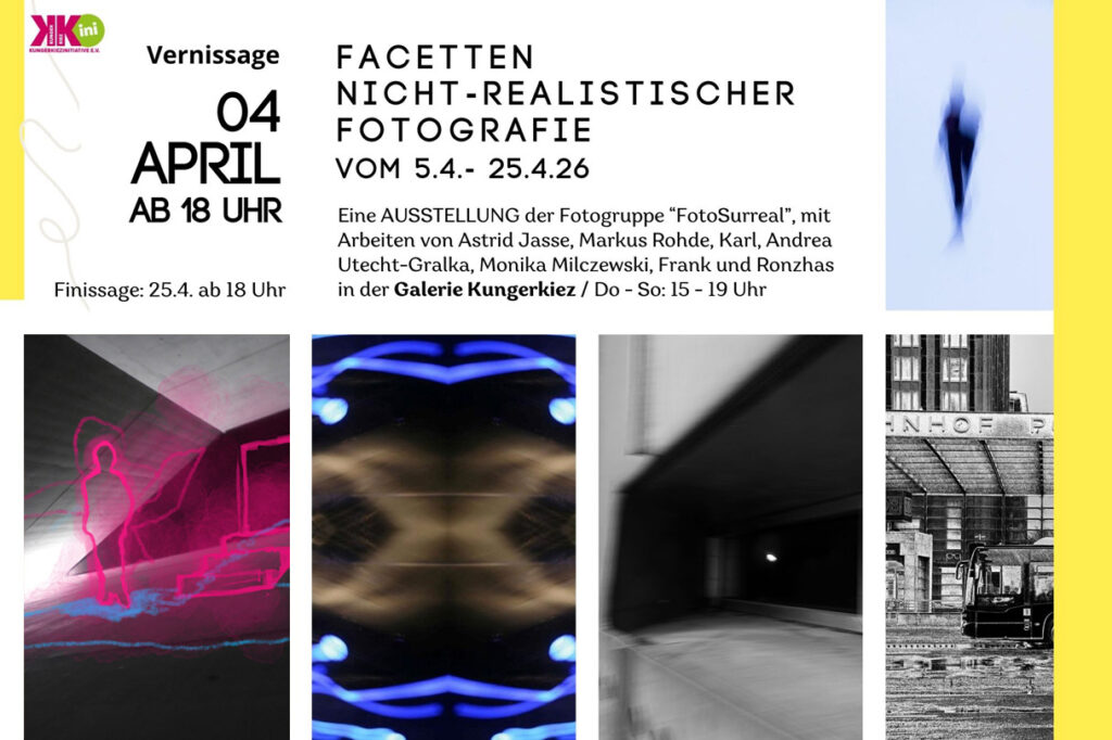 Ausstellungsflyer "Facetten nicht-realistischer Fotografie"